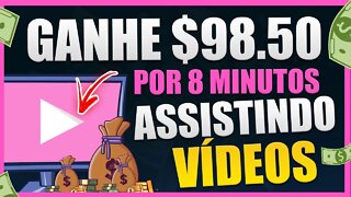 Ganhe $98.50 Por Cada 8 Minutos Assistindo Vídeos [PAGOU $500.00] Como Ganhar Dinheiro Online