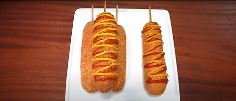 Famous Crispy Korean Cheese Corndog Recipe, Korean Street Food