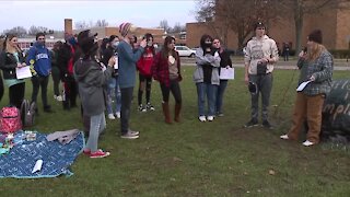 Kent high school students stage walkout protest
