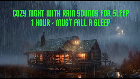 Cozy Night with Rain Sounds for Sleep - 1 hour - Must fall a sleep