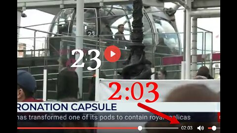 London Eye 2023 Coronation Throne Capsule. 23of32 @2:03.203 toQueens Death. Proverbs 23:6 Evil Eye