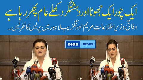 Federal Information Minister Maryam Aurangzeb is holding a press conference in Lahore||DiorNews2.0