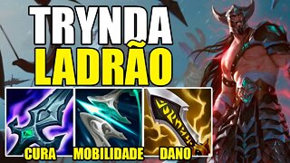 ROUBEI TODA A SELVA COM O TRYNDAMERE - JUNGLE INIMIGO FICOU TRISTE