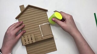 4 housekeeper ideas | DIY Miniature cardboard house | Cardboard craft