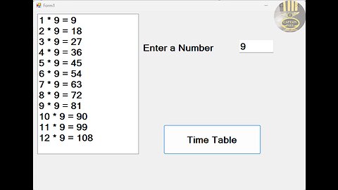 How to Create a Multiplication Time Table in Visual Basic.Net