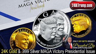 EXTREMELY RARE! 8PC 45TH ANNIVERSARY PRESIDENT TRUMP & REAGAN MEN OF MAGA TRIBUTE SET!