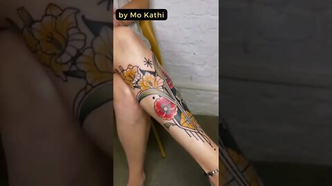Stunning work by Mo Kathi #shorts #tattoos #inked #youtubeshorts