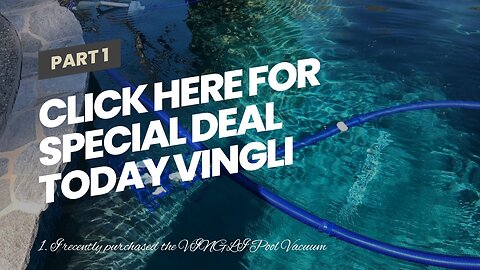 Click Here For Special Deal Today VINGLI Pool Vacuum Above Ground Indoor Outdoor Automatic Swim...