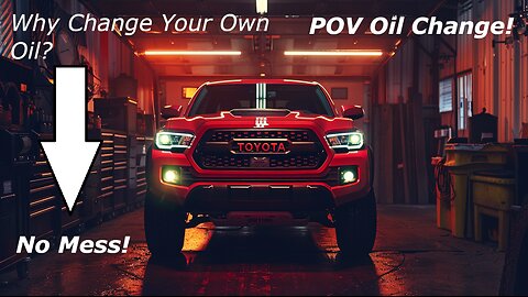 POV Oil Change! | No Mess! | 3rd Gen Tacoma | Why change your own oil? | MotivX Tools!