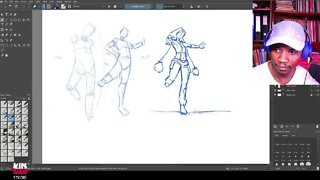 Quick poses sketch practice [KRITA]