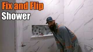 How To Grout A Fix and Flip Shower | THE HANDYMAN |