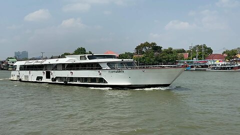 Grand Pearl luxury cruise liner Chao Phraya River in Bangkok Thailand