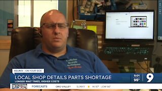 Local repair shop details cell phone part shortage