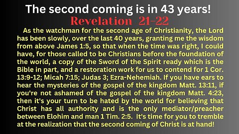 Revelation 21-22 When you understand Revelation 22 The Lord invites you to be a 1 faith Christian!