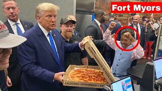 President Trump stopped at Downtown House of Pizza in Fort Myers, Florida