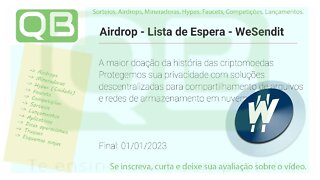 Airdrop - Lista de Espera - WeSendit - WSI - 01/01/2023