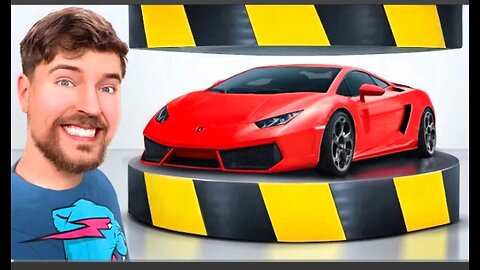 Hydraulic Press Vs Lamborghini Mr Beast🤤