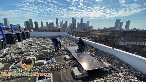 7.9 KW Roof Top Ballasted Solar Array in Downtown Jersey City
