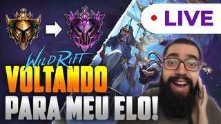 LIVE: Do OURO ao MESTRE no Wild Rift AO VIVO até as 21:00 depois Gartic #livestream