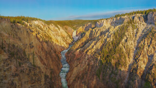 Yellowstone Falls Sunrise Wall Mural Virtual Tour