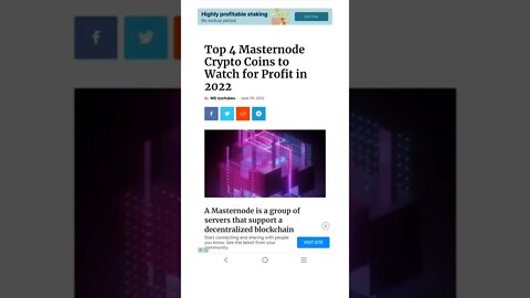 Top 4 Masternode Crypto Coins to Watch for Profit in 2022 #cryptomash #ytshorts #viralvideo2022