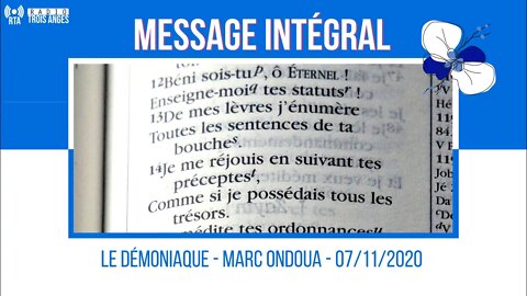 RTA - Le démoniaque - Marc Ondoua (message intégral)