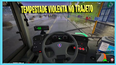 ▶️TRANSPORTE DE PASSAGEIROS DURANTE TEMPESTADE VIOLENTA THE BUS SIMULATOR LOGITECH G25