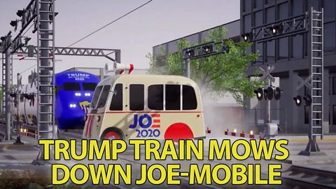 Trump Train Mows Down Clunker Joe