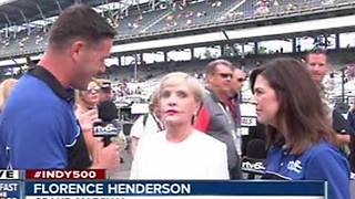 Florence Henderson at the Indy 500