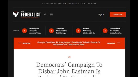 Democrats’ Campaign To Disbar John Eastman Is Designed To Criminalize Republican Election Challenges
