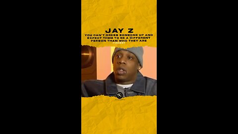 #jayz You can’t dress someone up and expect them 2b a different person than who they r🎥 @mtv