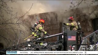 Large blaze at condemned Legacy Crossing apartment complex