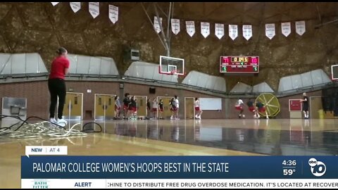 Women's basketball at Palomar College ranked #1 in California