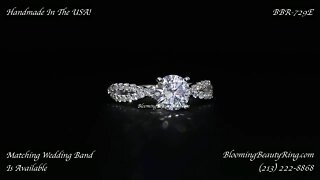 BBR-729E Engagement Ring Only By Blooming Beauty Ring Company