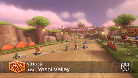 Mario Kart 8 Deluxe - 50cc (Hard CPU) - (N64) Yoshi Valley