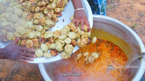 Muttai Paniyaram Kulambu | Egg Paniyaram Gravy | Chettinad Muttai Kulambu | Traditional Village Food