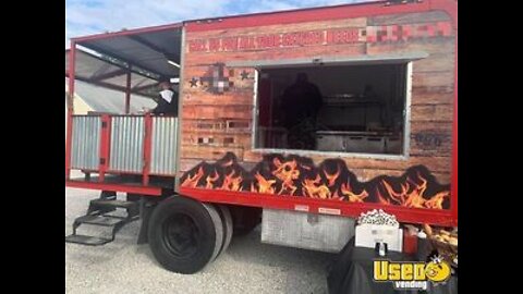 Diesel Barbecue Food Truck | Mobile Kitchen Unit with Porch + 50 lb Fryer for Sale in Ohio