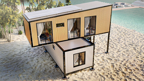 Modern container beach House | 5 bedrooms