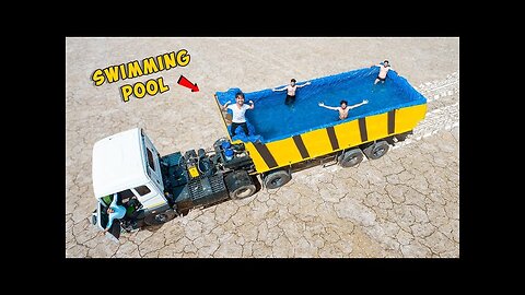 We Made Swimming Pool In A Big Truck