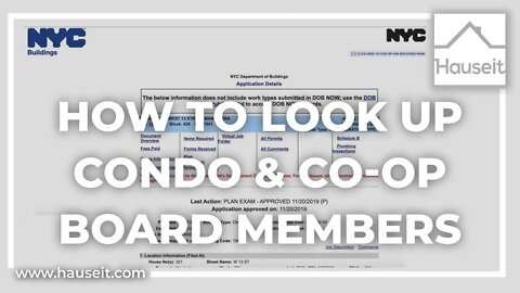 How to Look up Condo & Co-op Board Members and Managing Agents in NYC