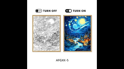 Van Gogh Art Anime LED Light Painting Room Decor