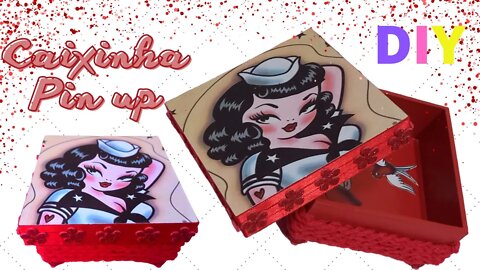 CAIXINHA PORTA JOIA PIN UP!! DIY!! Jewelry box!💍💎💍💎