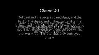 1st Samuel Chapter 15