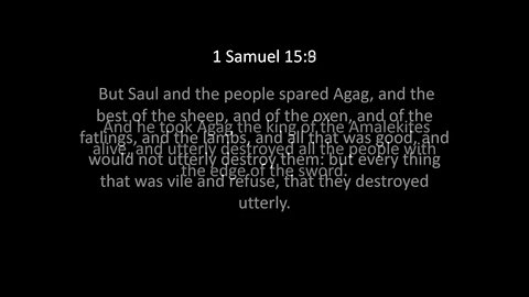 1st Samuel Chapter 15