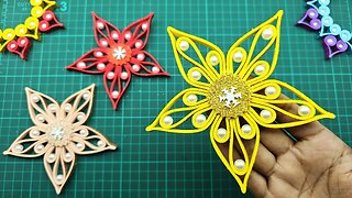 ❄️ Excellent Christmas Crafts Idea 🎄 Handmade Christmas Snowflake 🎄 Glitter Foam Paper Crafts