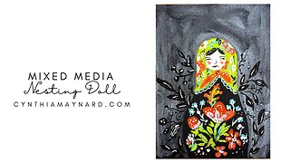 Mixed Media Nesting Doll Painting