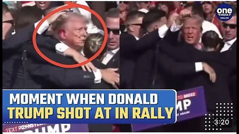 Moment when donald trump shots at in rally 😱😱