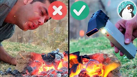 Never Blow with mouth !! DIY Air Blower for Burning Fire