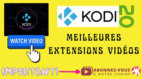 KODI 20 NEXUS - Meilleures extensions vidéos pour streamer Live TV, Films et Séries