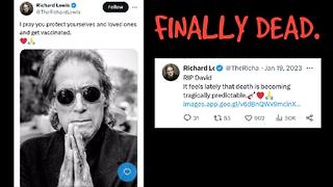 VAX-PUSHING RICHARD LEWIS FINALLY DROPS DEAD!